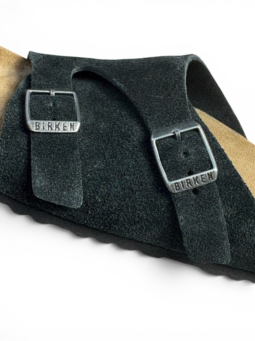 Birkenstock Zurich Black Suede Sandals Slides Size 36 US Women 5 - Picture 6 of 11